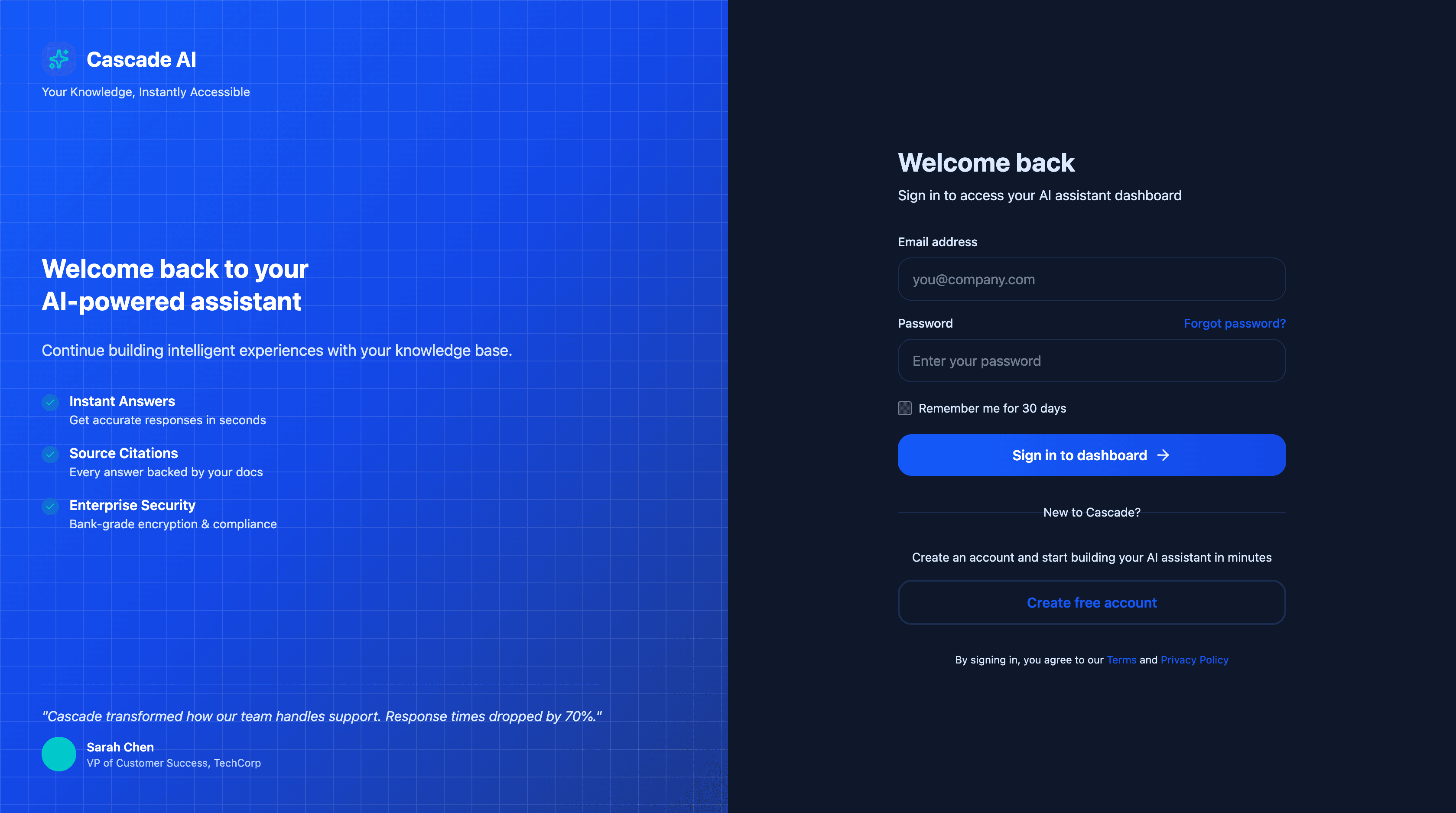 Chatbot IA pour le Support Client Interface